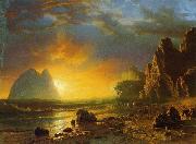 Albert Bierstadt Sunset on the Coast oil painting picture wholesale